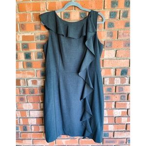 Calvin Klein Dress with Ruffle Gray 14